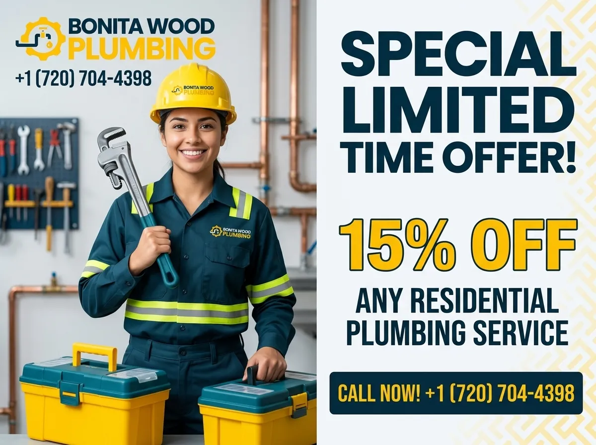 Residential Plumbing Discount Offers - Bonita Wood Plumbing Lakewood CO